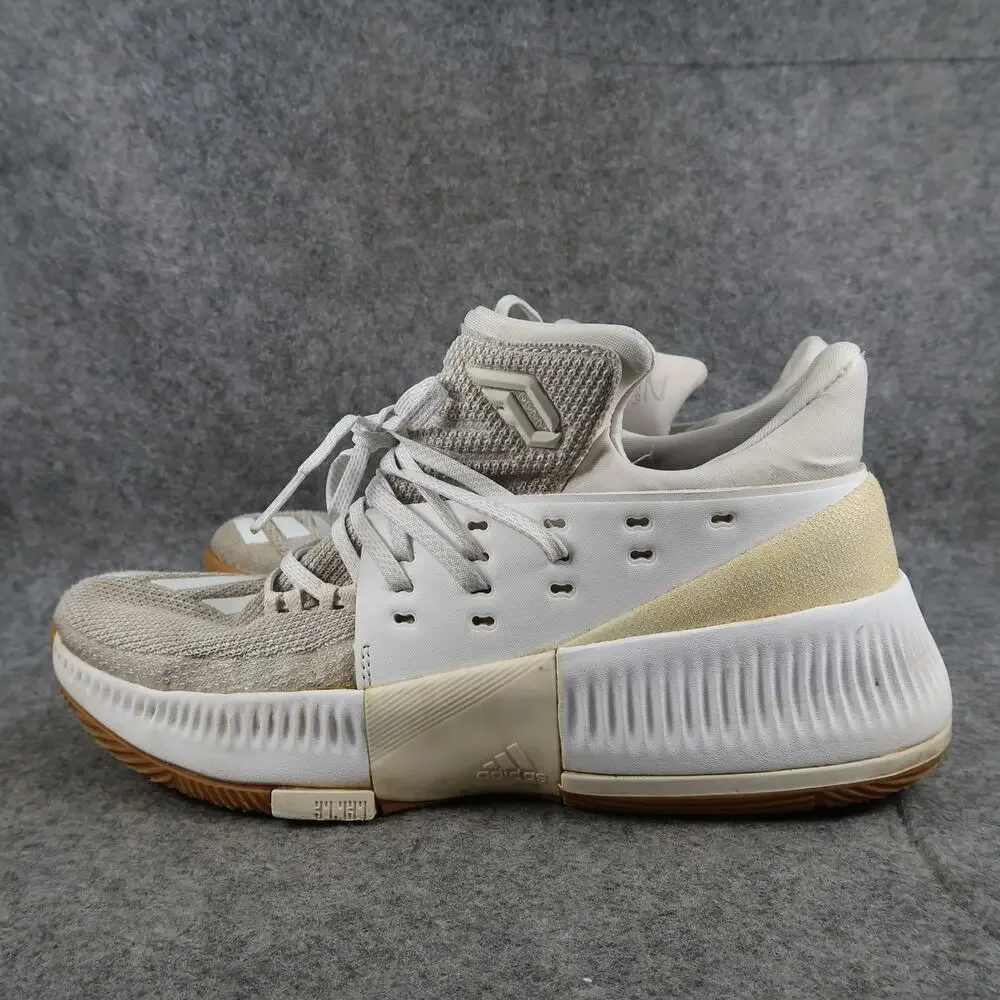Adidas Shoes Mens 8.5 Basketball Sneakers Dame 3 Athletic Sport Trainers Lace Up